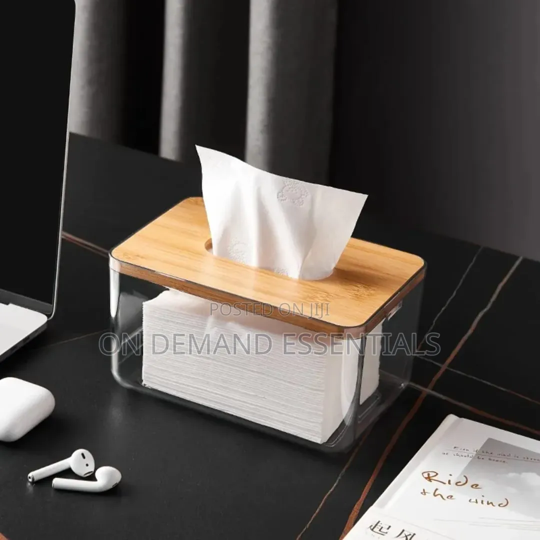Nordic Minimalist Tissue Box /Serviette Holder With Bamboo Lid