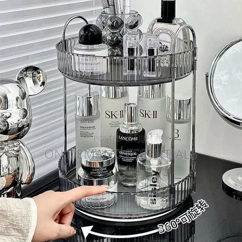 360 Degree 2 Tier Rotating Multifunctional Makeup Organizer