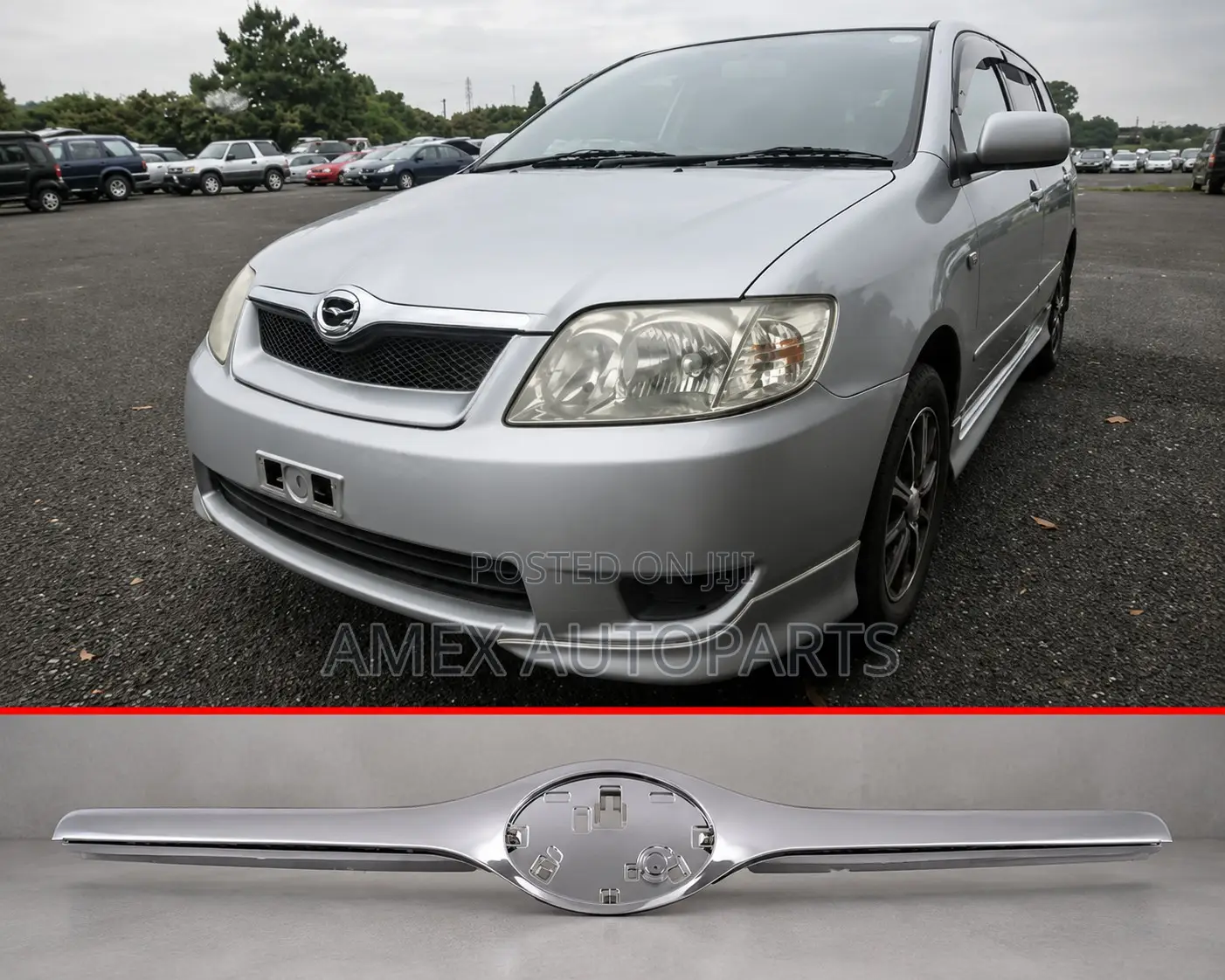 Bonnet Moulding Toyota Corolla Nze 2005 Onwards Chrome