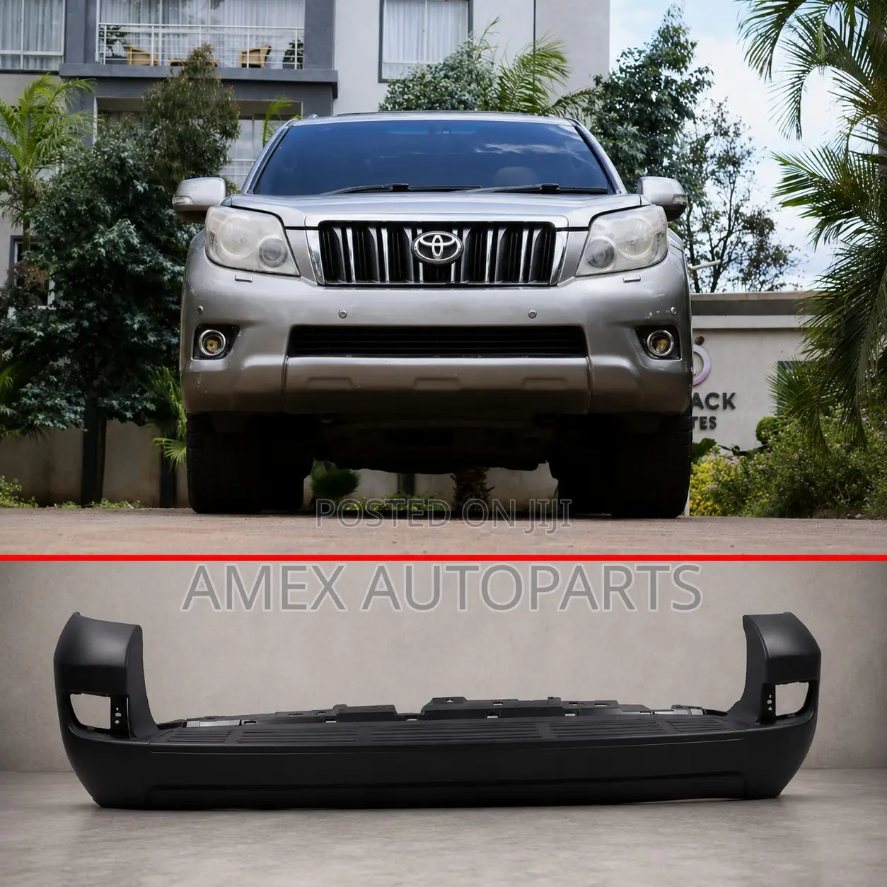 Rear Bumper Toyota Land Cruiser Prado FJ120 2004 Onwards