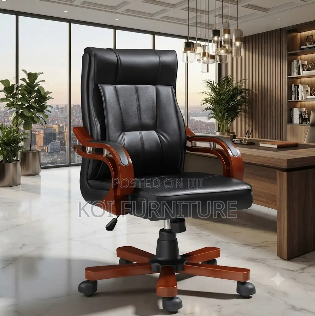 Office Chairs; Modern Bliss Leather Office Boss Chair With High Back