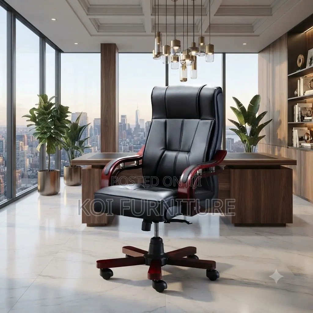 Office Chairs; Modern Bliss Leather Office Boss Chair With High Back