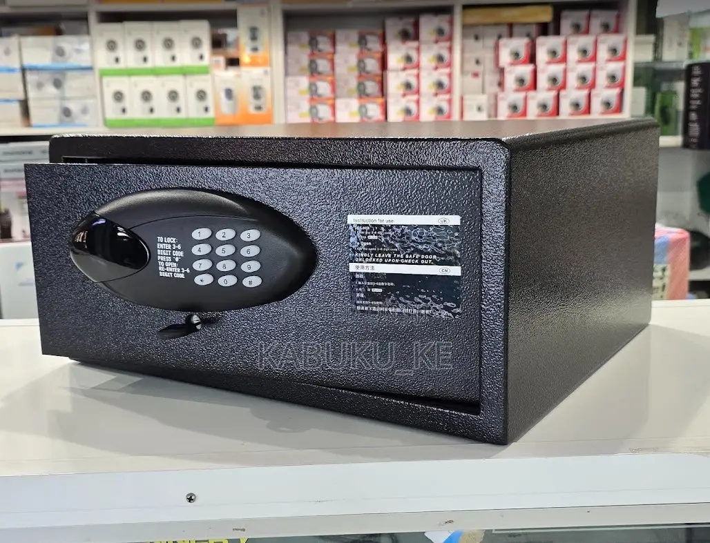 Digital Electronic Hotel Home Safe Box With Key and Pin