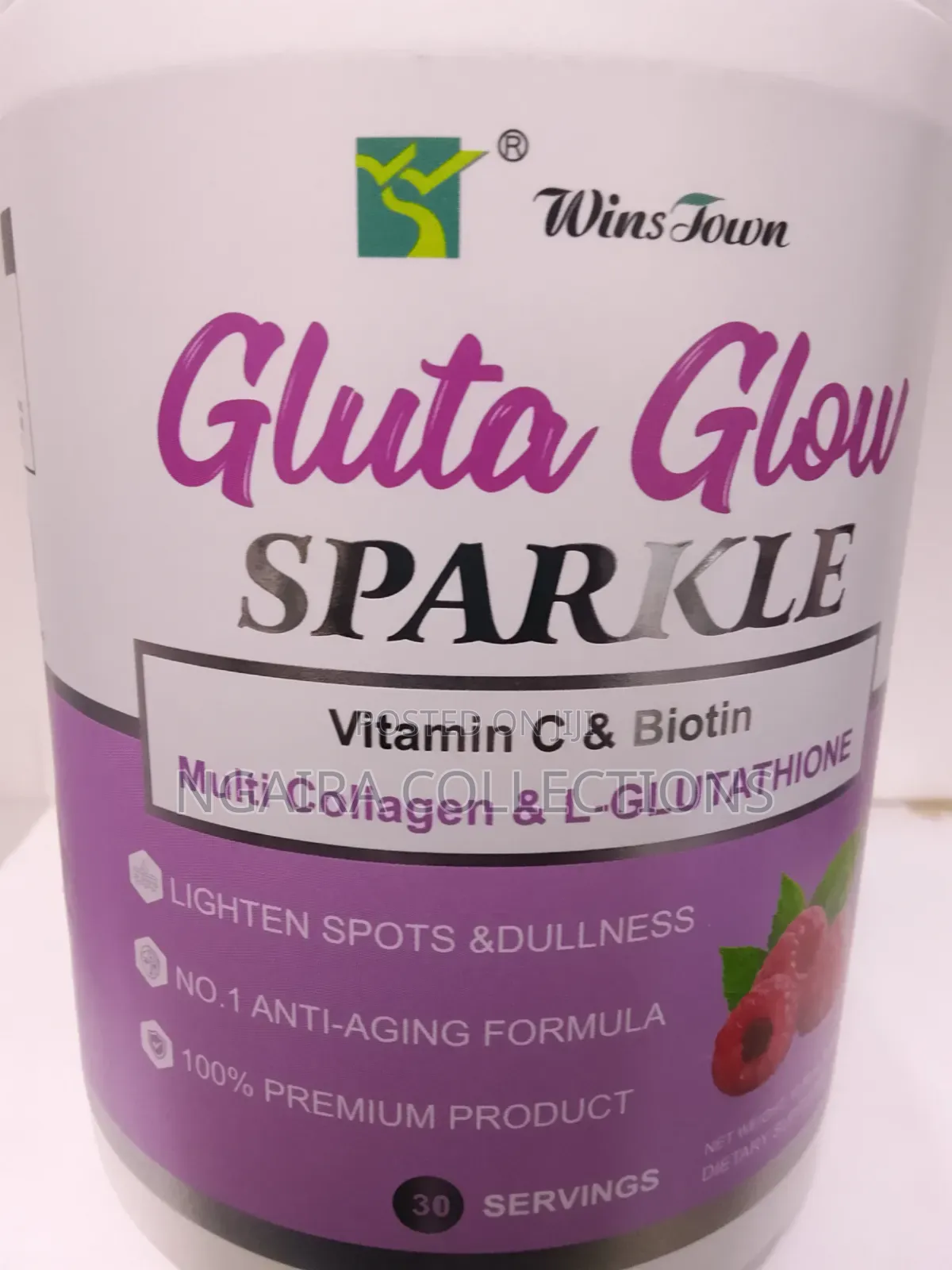 GLUTA GLOW SPARKLE - Vit C, Biotin Multi- Collagen ,L - Gluthathione