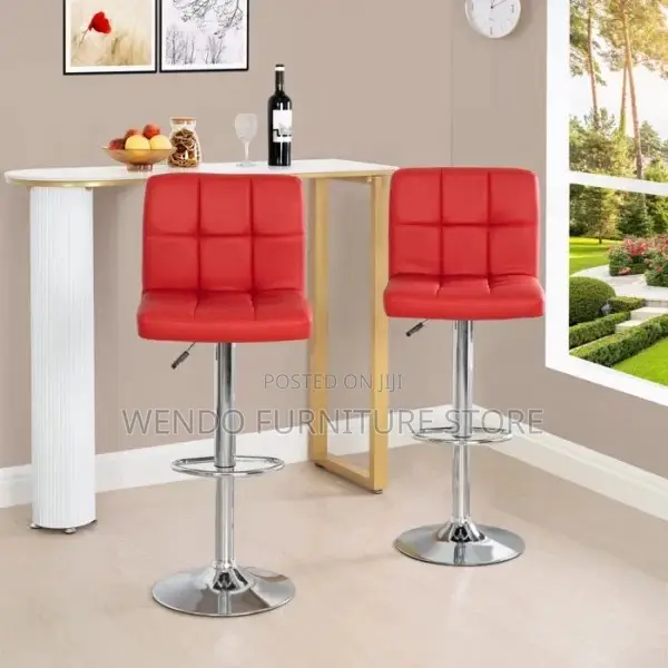 Barstools; Red Reclining Home Office Barstool Seats
