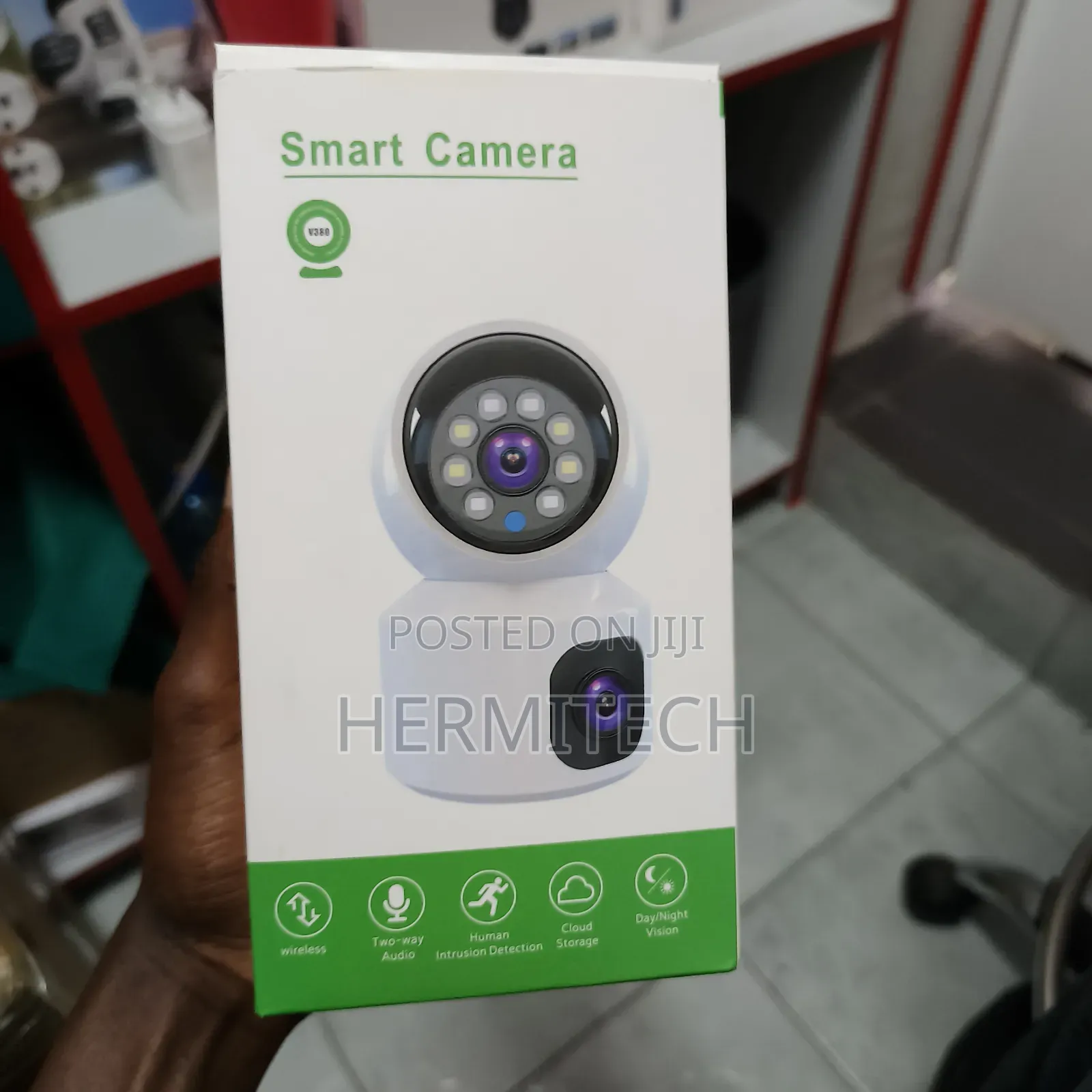 WiFi Smart Camera Wireless Connection, 2 Way Audio Talk, Night Vision,