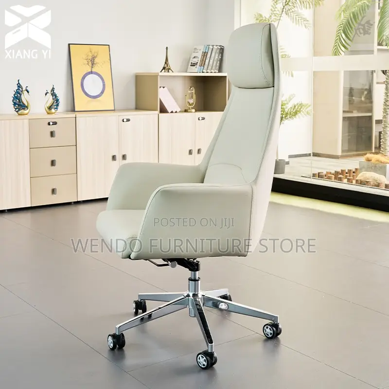 Office Chairs; High Back Leather Executive Office Chair With Stability