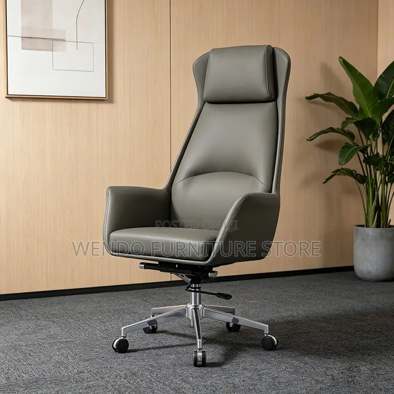 Office Chairs; High Back Leather Executive Office Chair With Stability