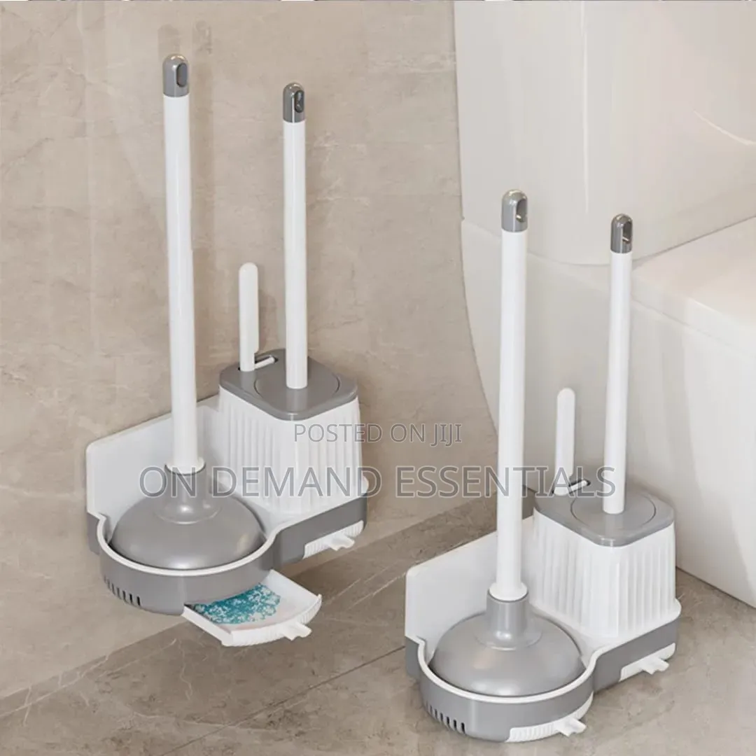 3 in 1 Toilet Brush Plunger Set