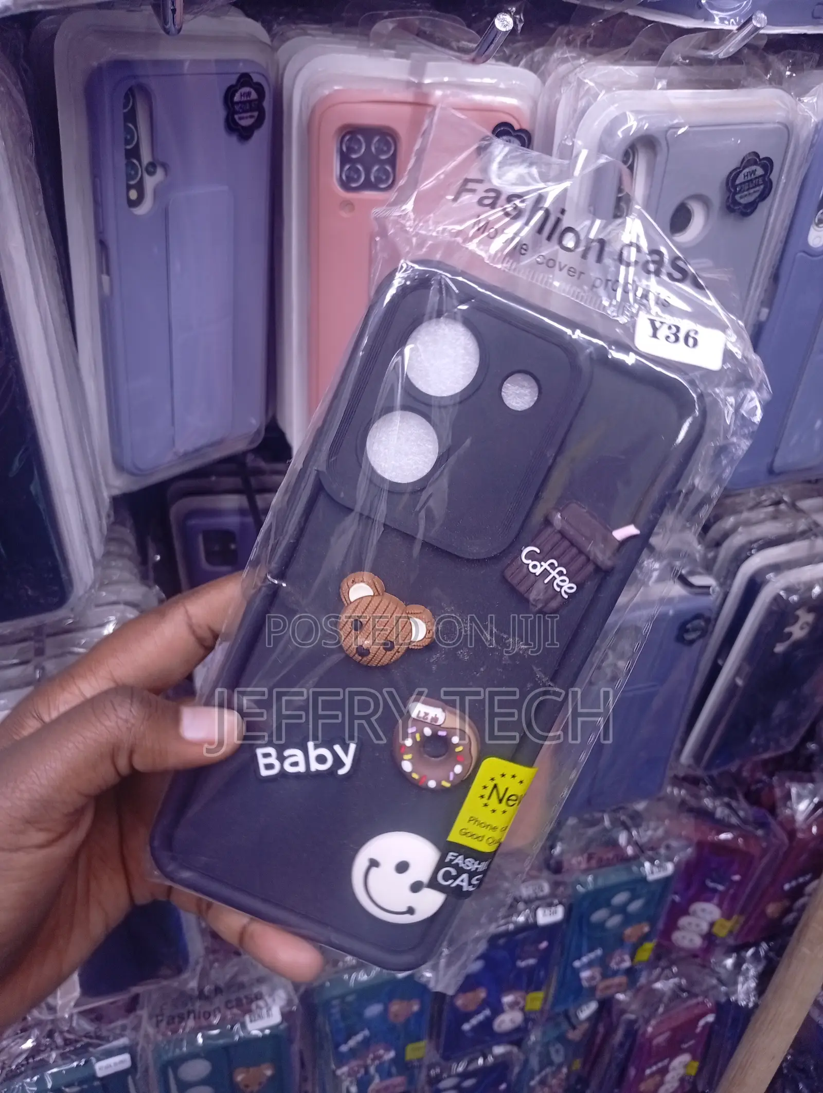 3D Cute Coffee and Teddy Bear Soft Silicone Phone Case,