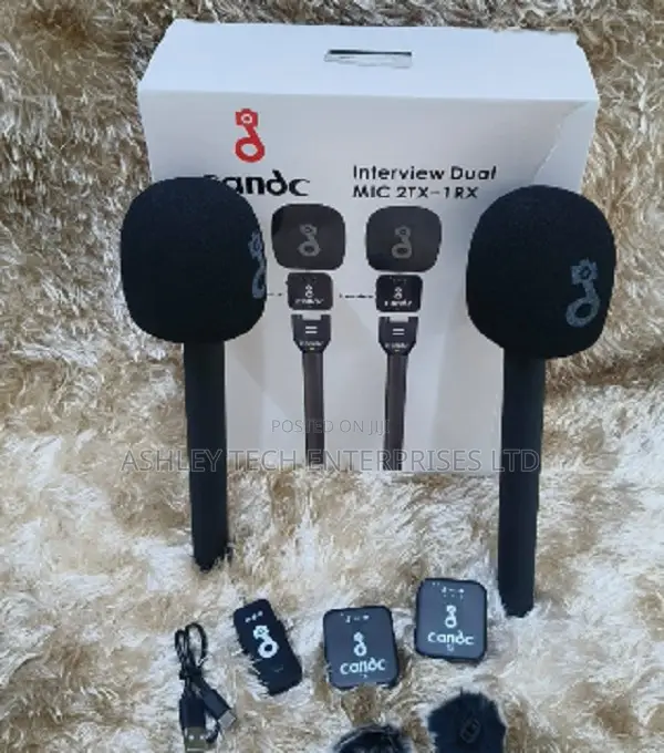 CandC Interview Dual Mic 2TX + 1RX Wireless Microphone