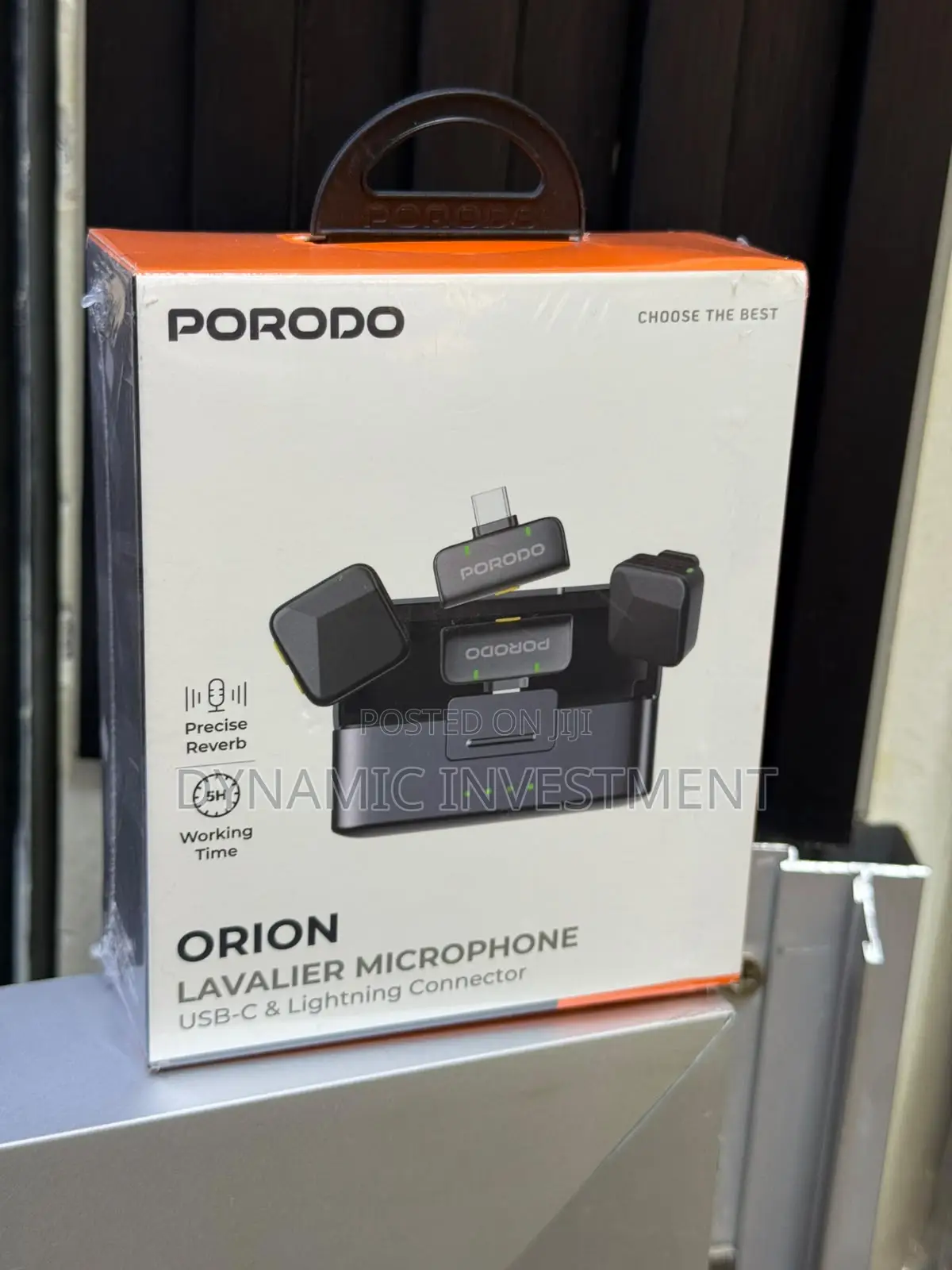 Porodo Orion Lavalier Microphone Type-C Lightning Head Connector