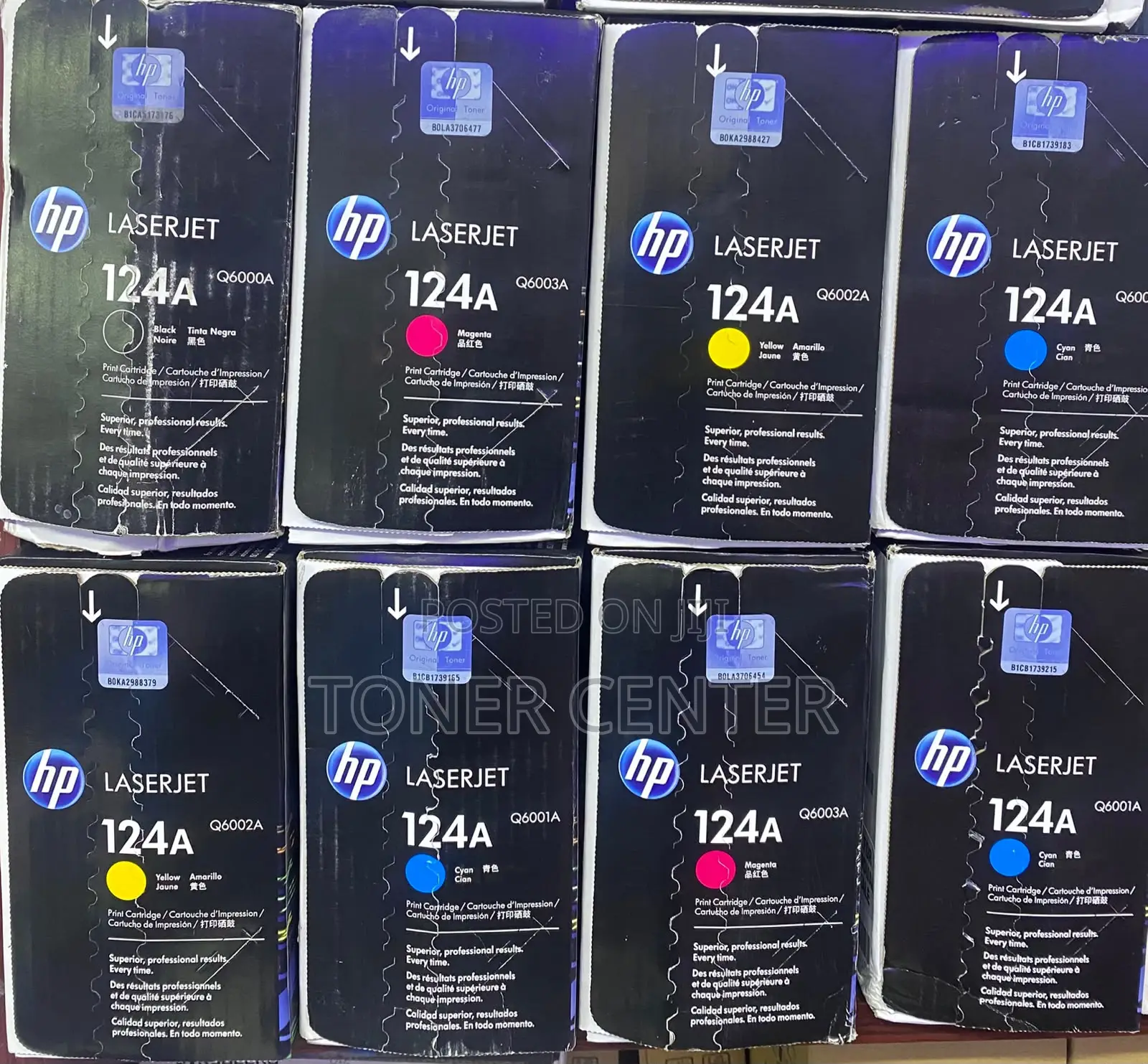 HP 124a Original Toner Cartridge Set (Q6000a, Q6001a, Q6002a, Q6003a)