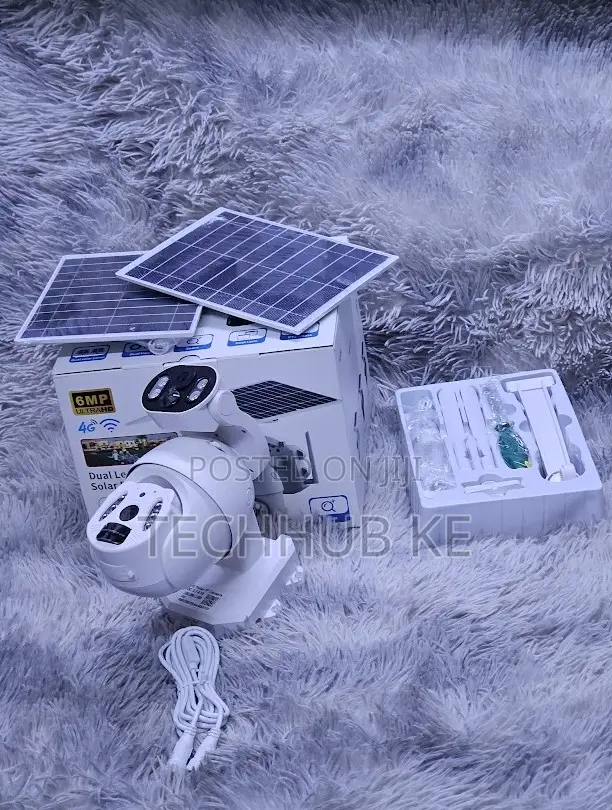 6mp 4g Solar Camera Dual Solar Panels,Color Night Vision Two-Way Audio