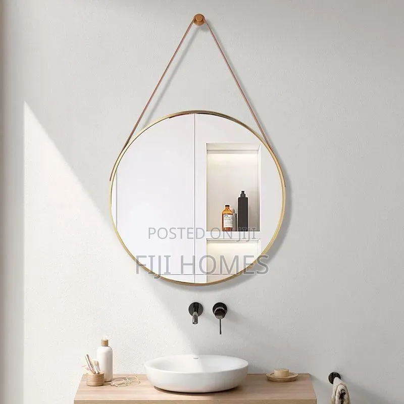 Nordic Wall Hanging Decorative Mirror With Leather Strap