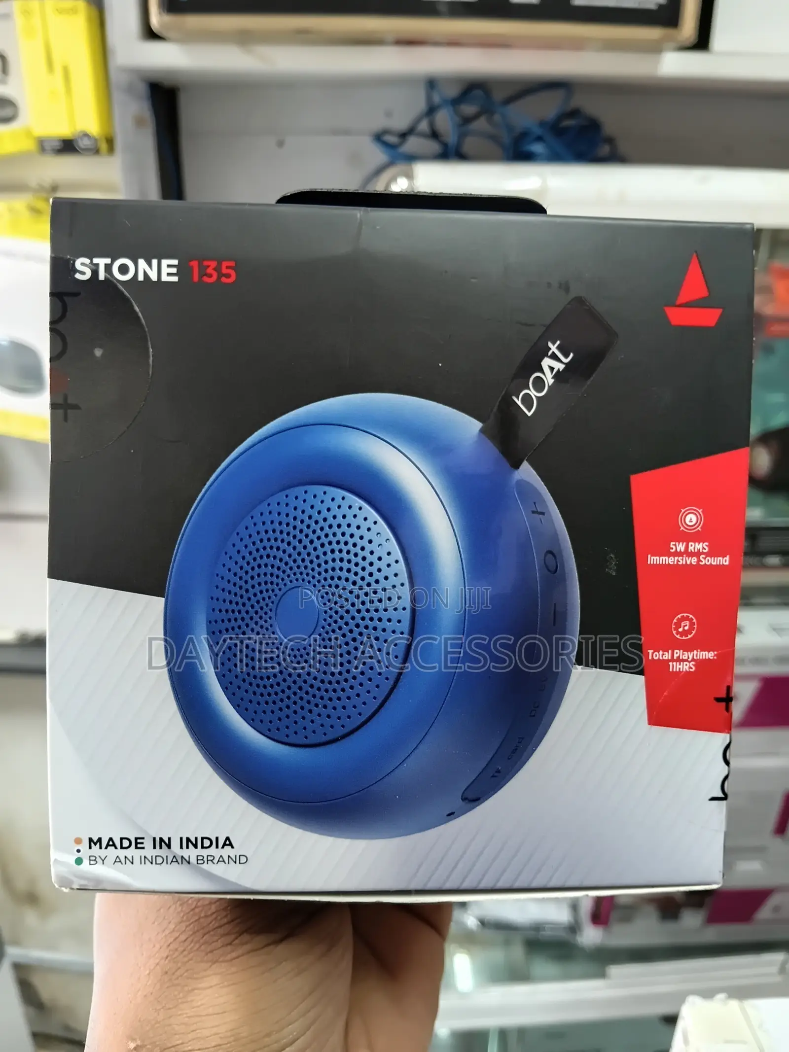 Boat Stone 135 Portable Bluetooth Speaker With Up to 11 Hours Playback