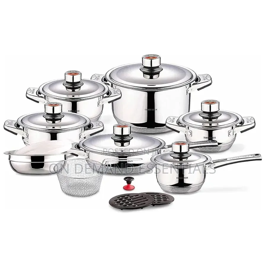 19pc Zurich Stainless Steel Sufuria
