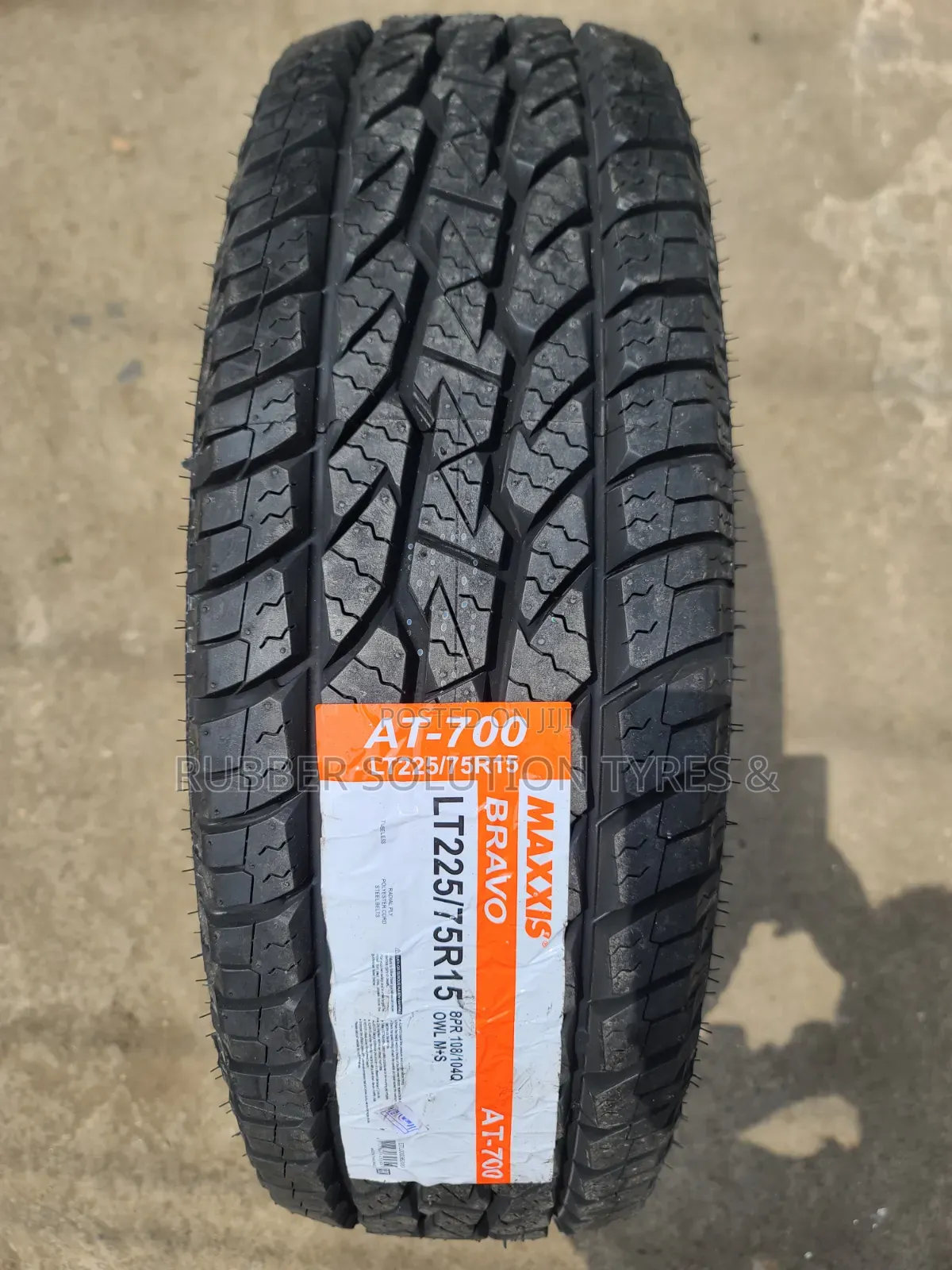 225 /75 R15 Maxxis Tyres Bravo a/T700 All-Terrain Made in Thailand