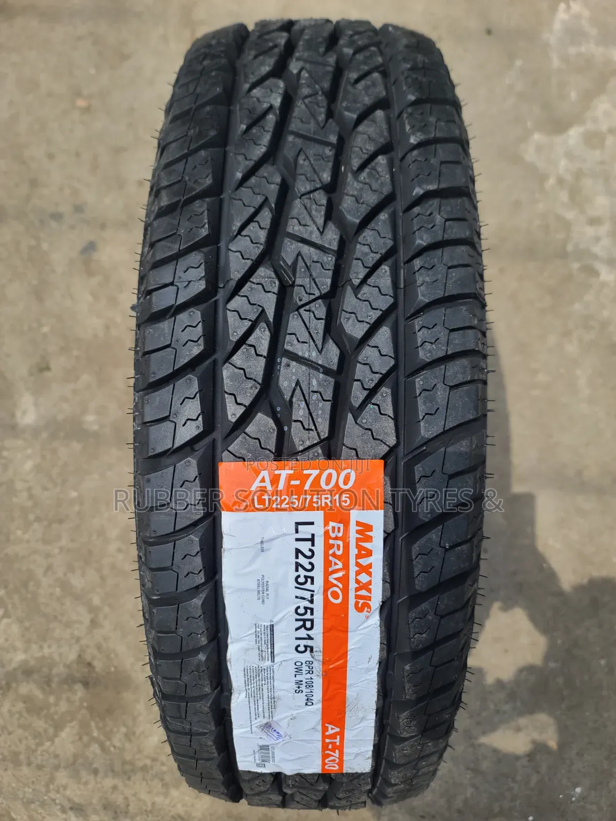 225 /75 R15 Maxxis Tyres Bravo a/T700 All-Terrain Made in Thailand