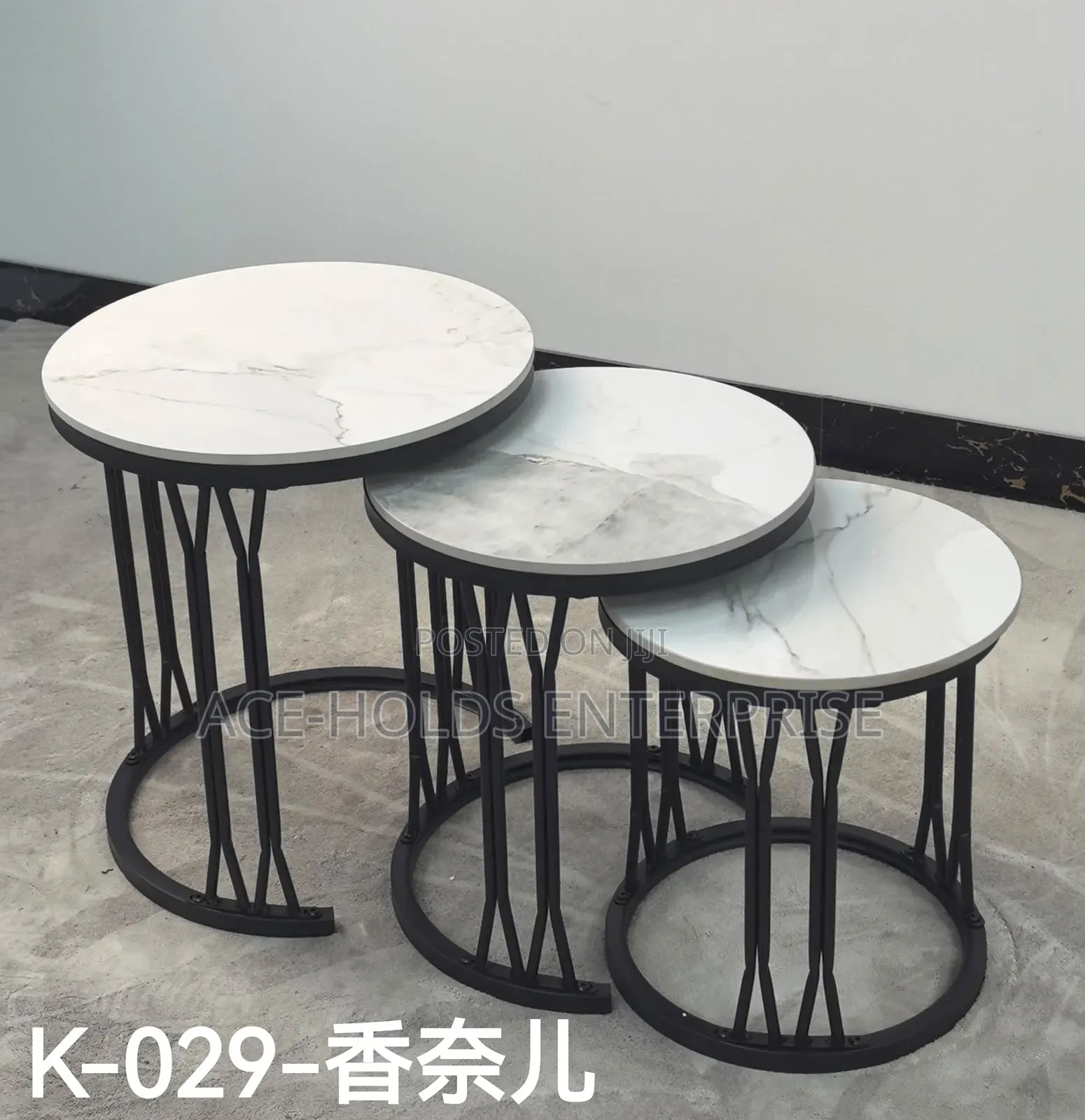 3 in 1 Executive Pure Marble Top Stone Nesting Coffee Table