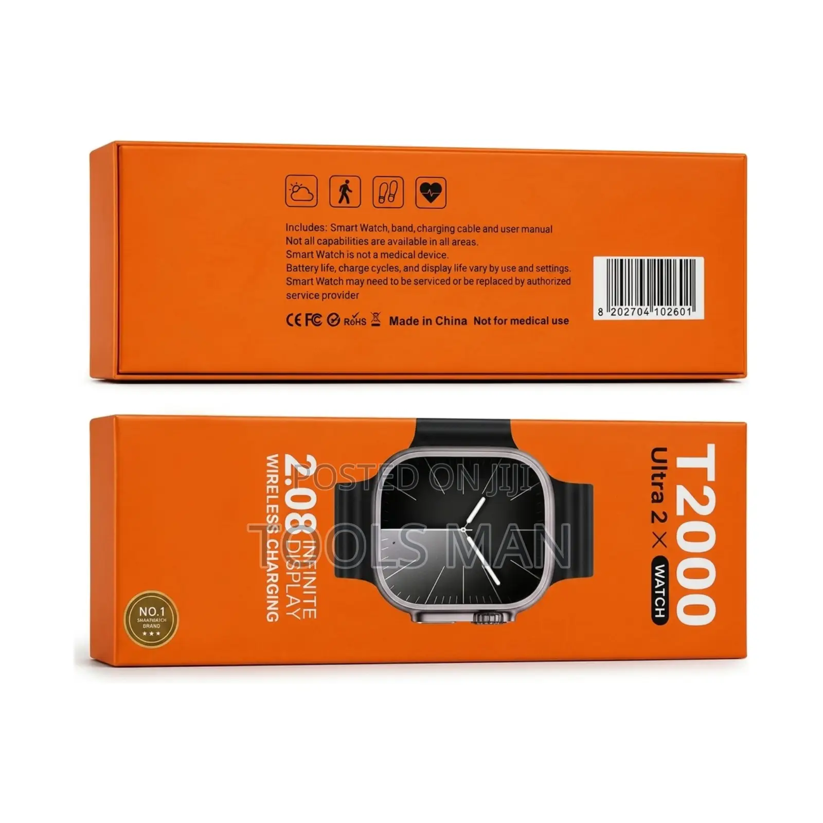T2000 Ultra 2 Smart Watch 2.08 Infinite Display Wireless Charging