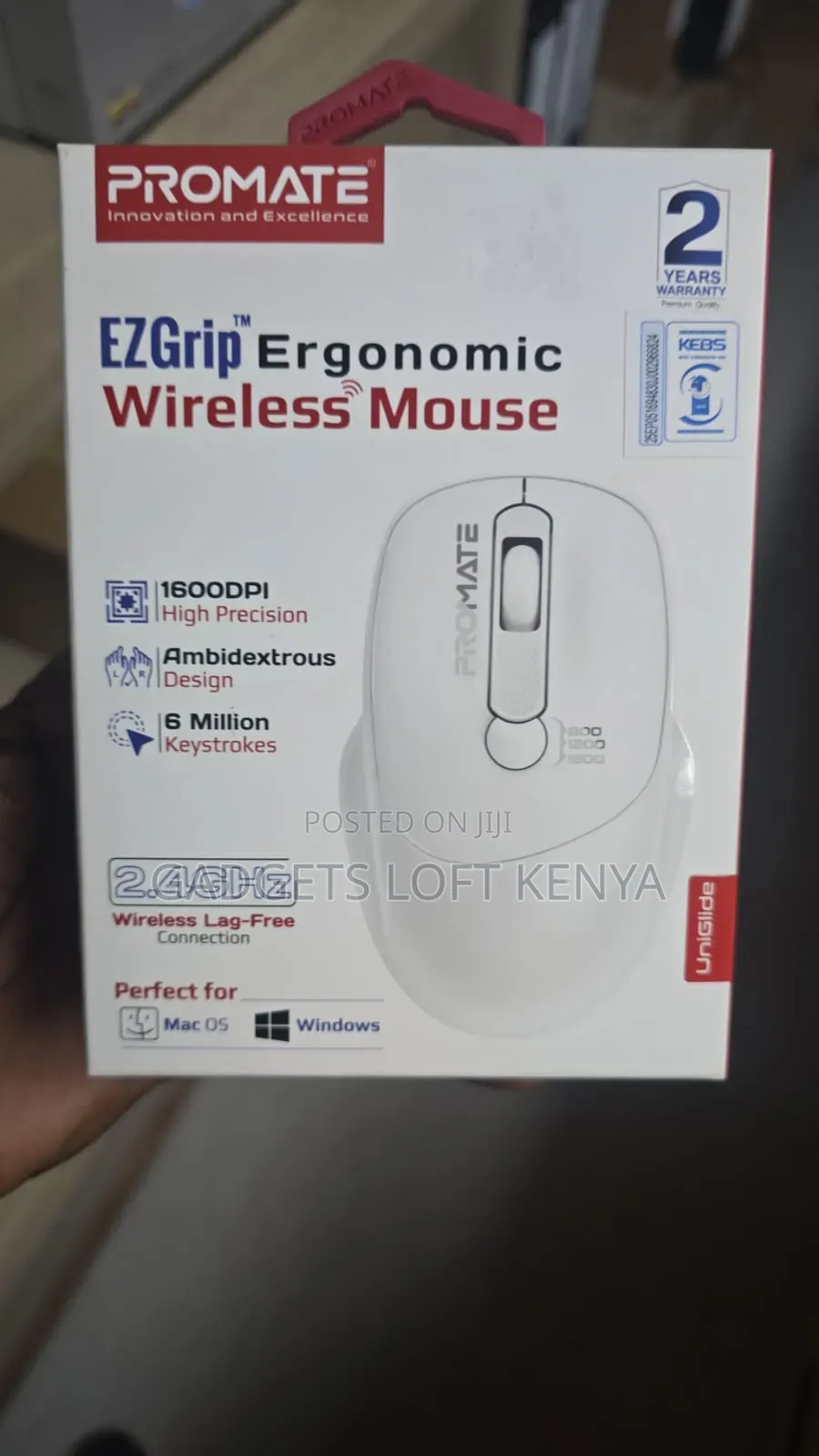 Promate Ergonomic Wireless Mouse