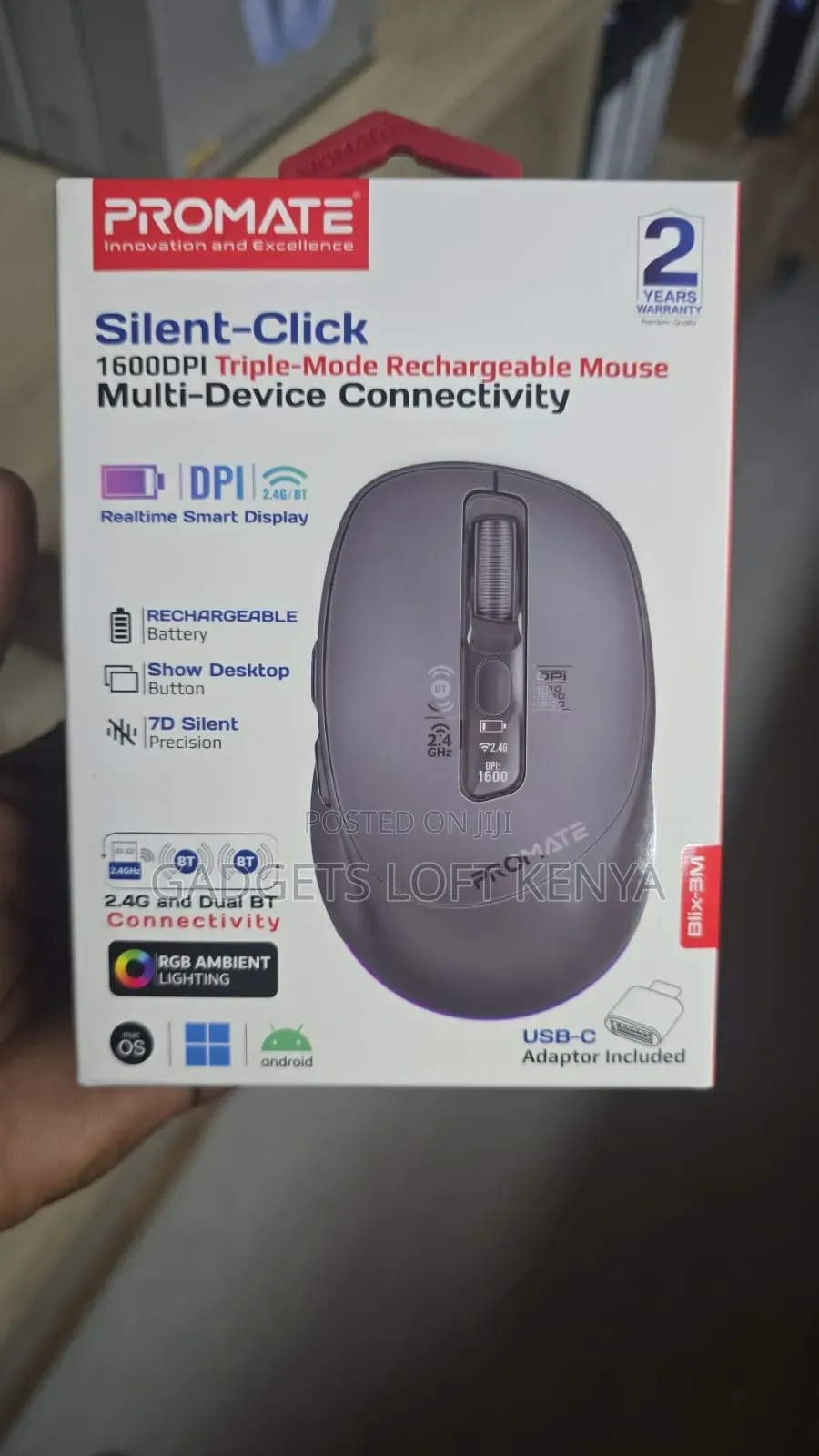 Promate Blix 3m Wireless Mouse