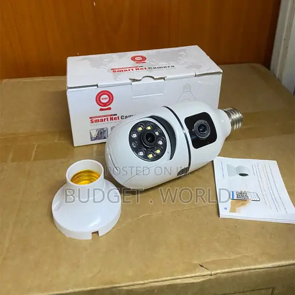V380 Pro Dual Camera WiFi Bulb Security Camera With Two-Way Audio