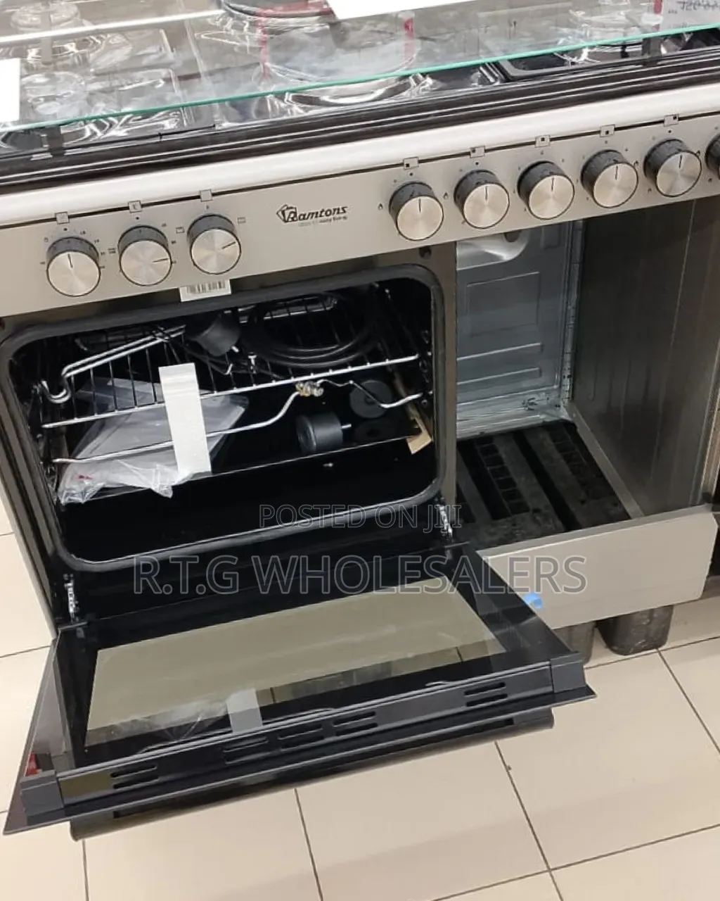 Ramtons 4G+2E 60×90 Silver Cooker RF/496
