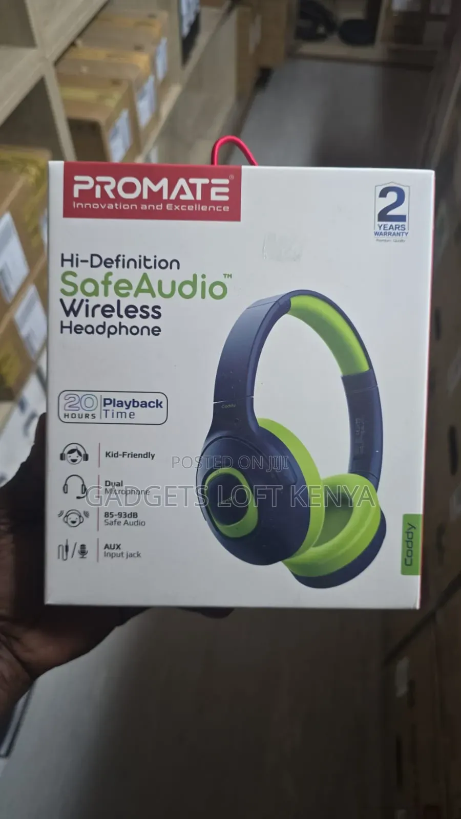 Promate Coddy Hidefintion Safe Audio Wireless Headphones
