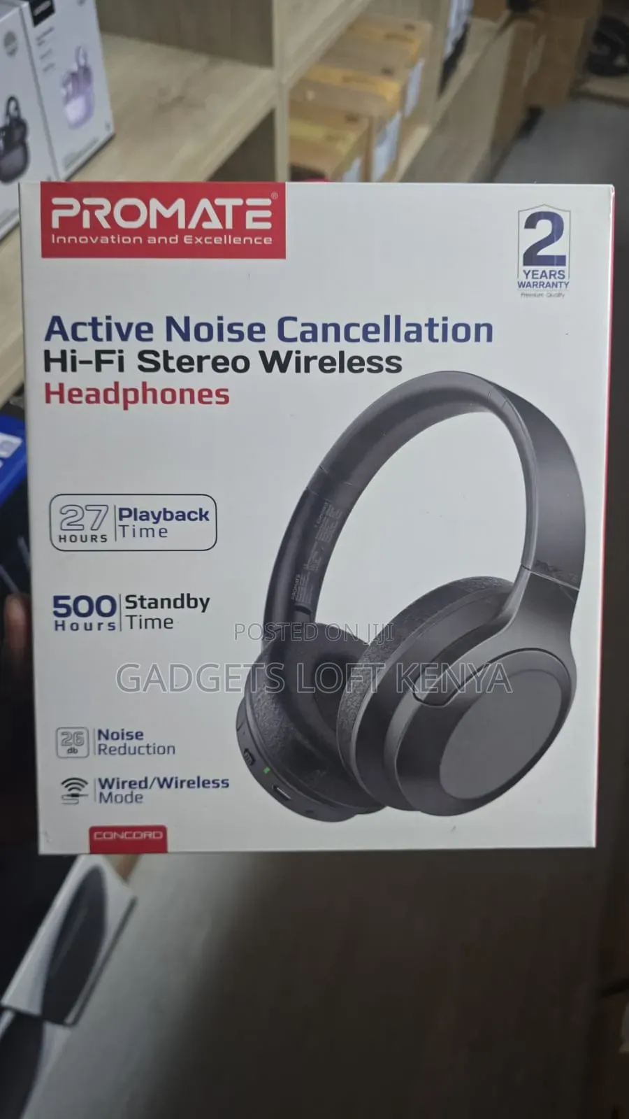 Promate Concord Wireless Over-Ear Headphones