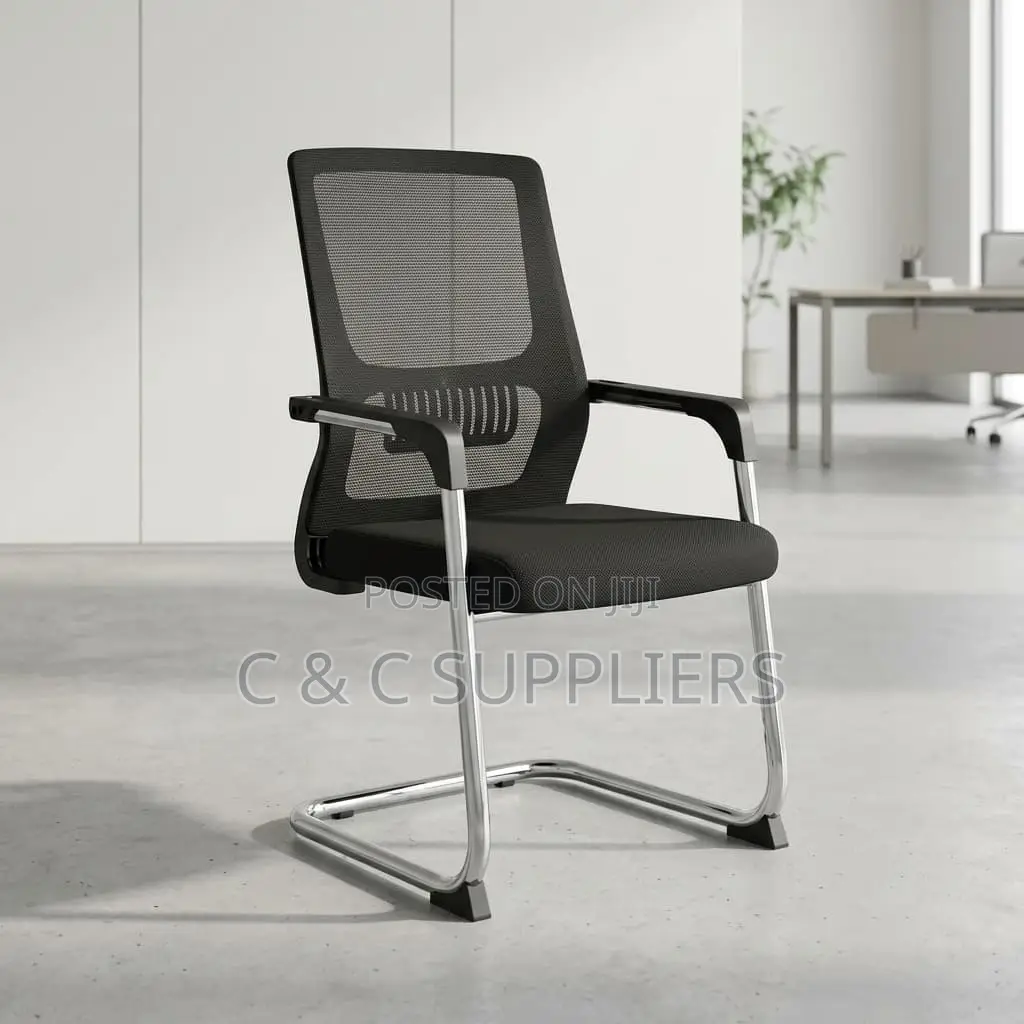 Ergonomic Mesh Guest Chair With Armrest
