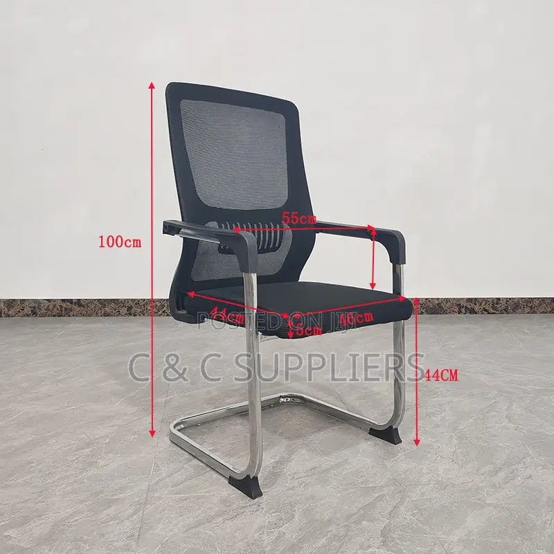 Ergonomic Mesh Guest Chair With Armrest