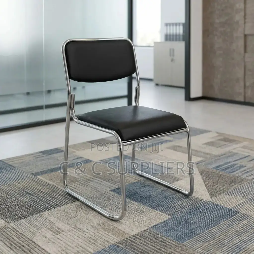 Simple Chrome Visitors Chair