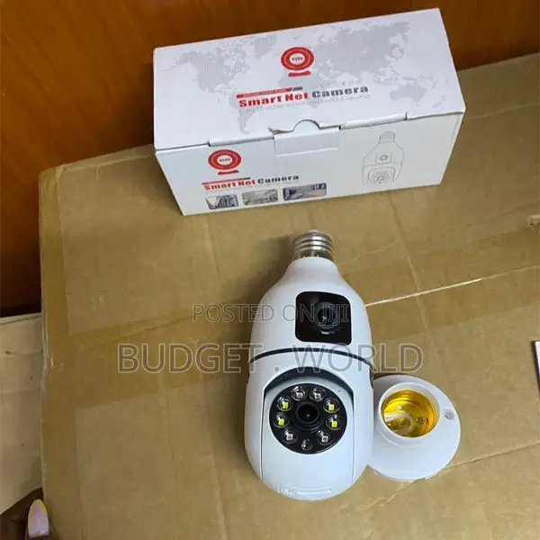 V380 Pro Dual Lens WiFi Bulb Camera – 360° PTZ Smart Home Security
