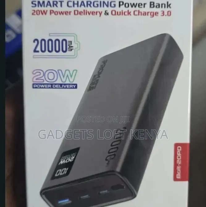 Promate Bolt-20pd 20000mAh Ultra Slim Power Bank