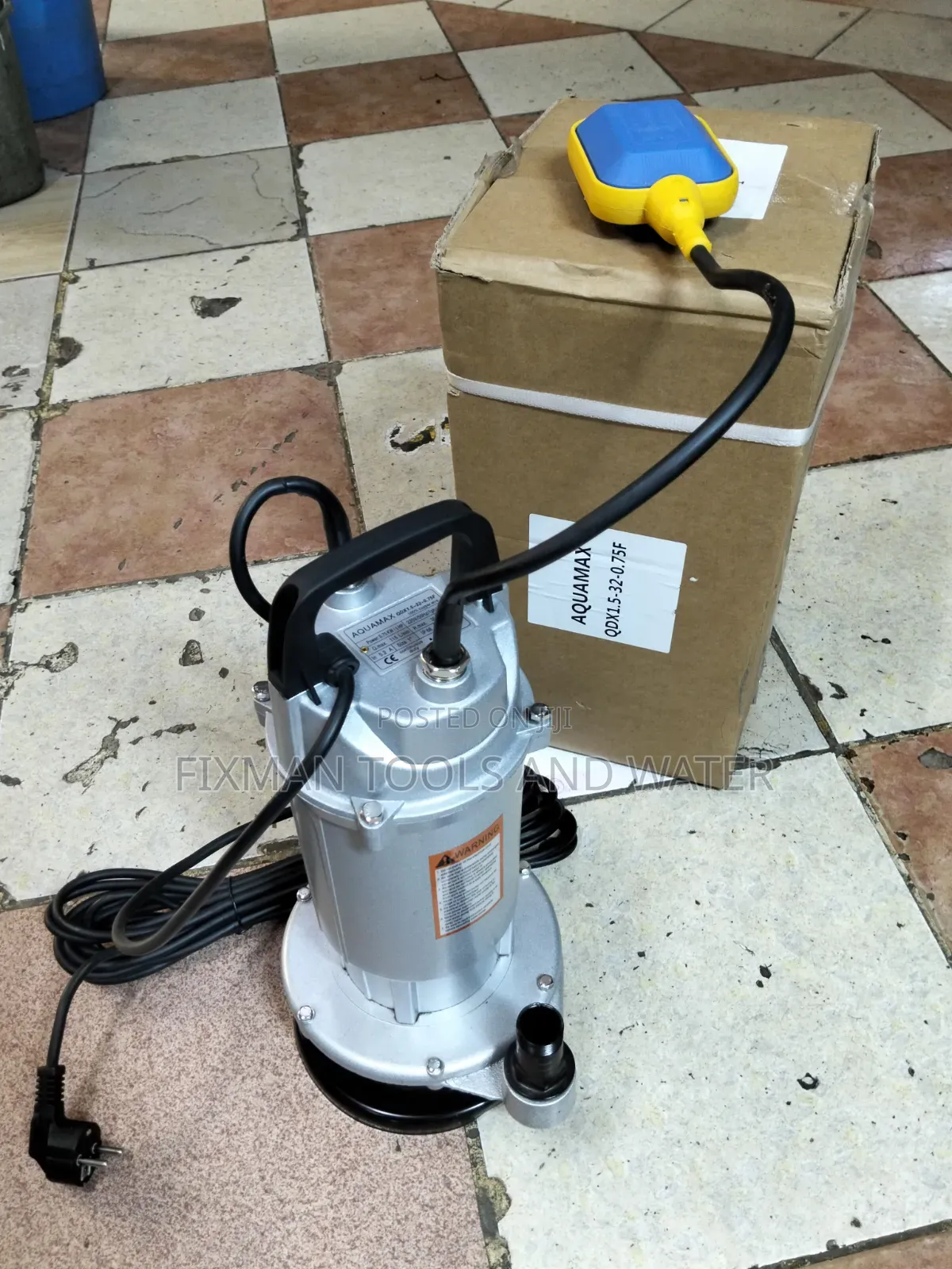 Aquamax Italy Submersible Water Pump 1hp 35 M 115l/Min 1 Yr Warranty