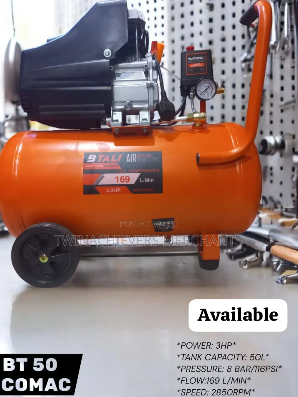 50ltrs Air Compressor/BTAlI 50ltrs Electric Air Compressor
