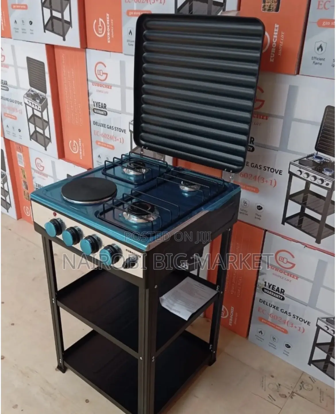 Eurochef 3+1 Cooker With Stand and Shelves