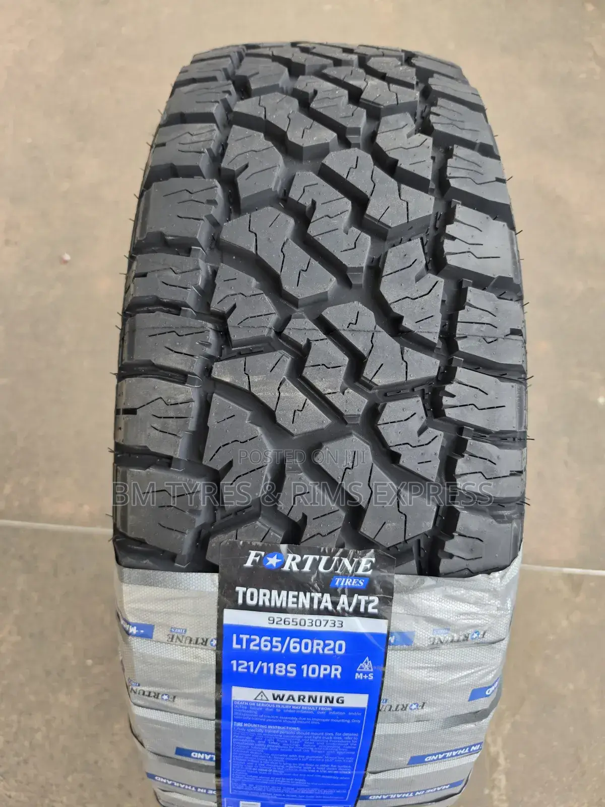 Lt 265 /60 R20 Fortune Tires (All Terrain) At2. Thailand.
