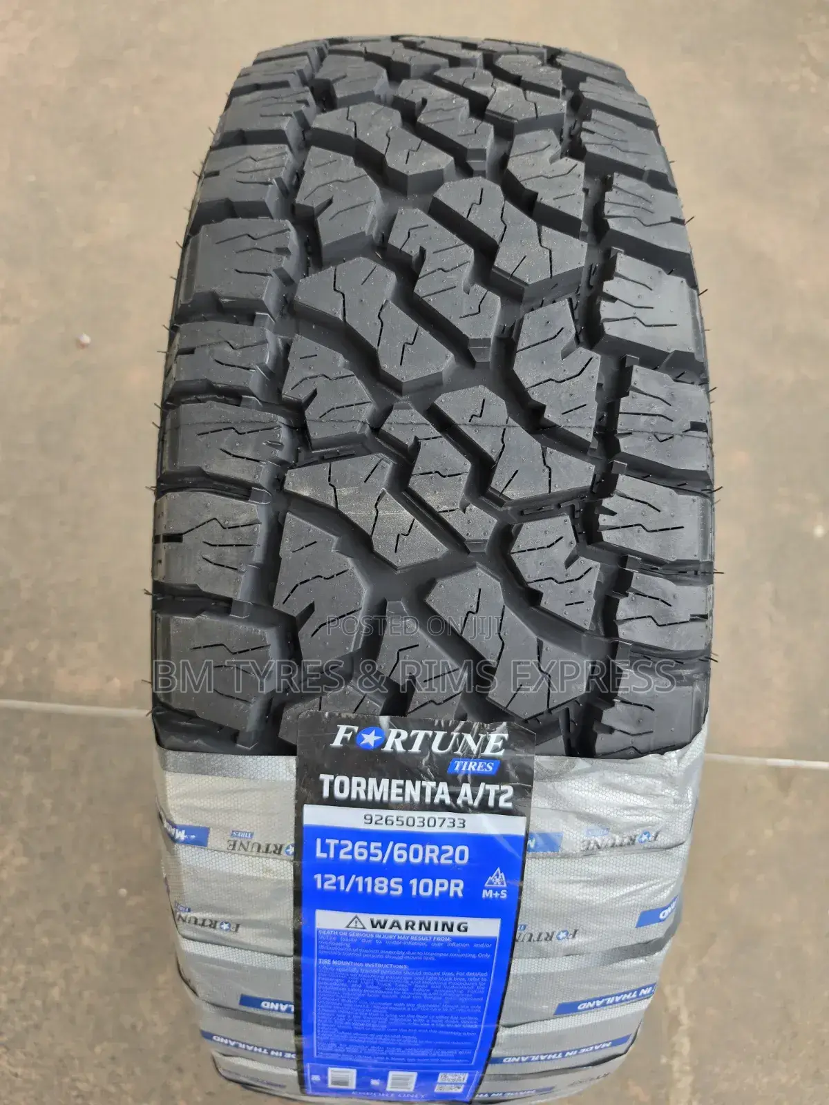 Lt 265 /60 R20 Fortune Tires (All Terrain) At2. Thailand.