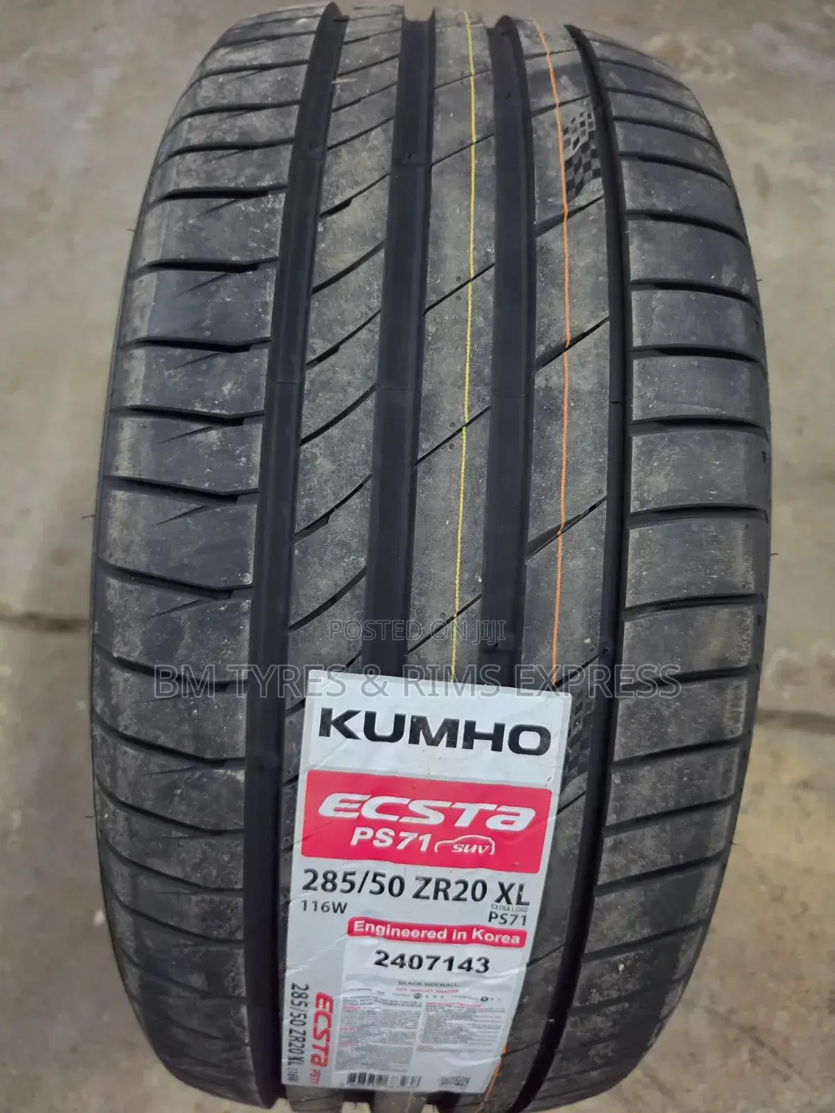 285 /50 R20 Khumo Tires (Highway) Korea.