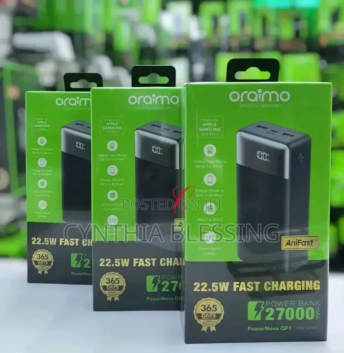 Oraimo Fast Charging Power Bank 27000 Mah