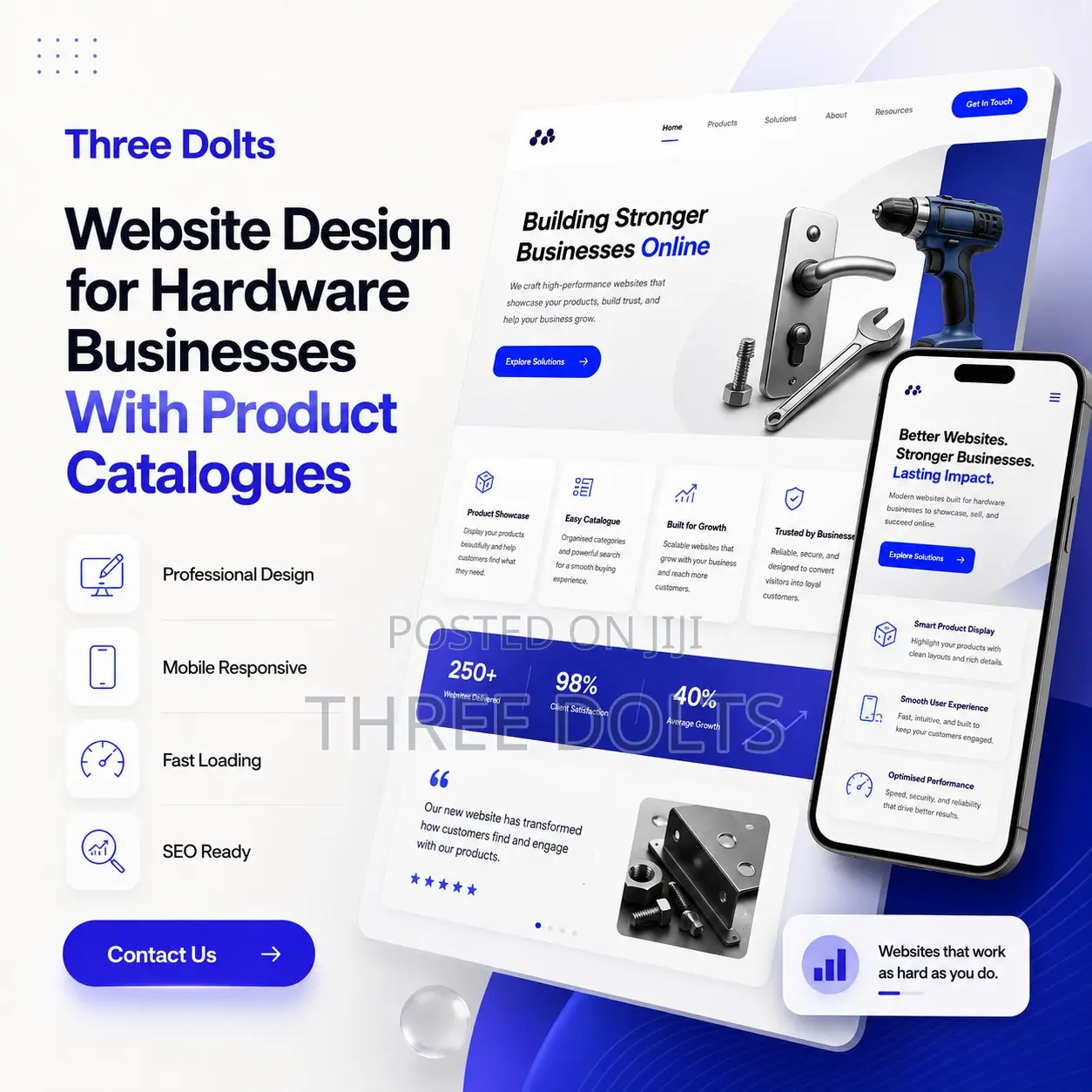 Website Design for Hardware Businesses With Product Catalogues