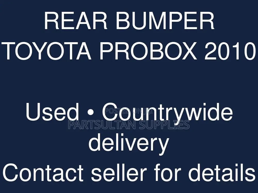 Rear Bumper Toyota Probox 2010