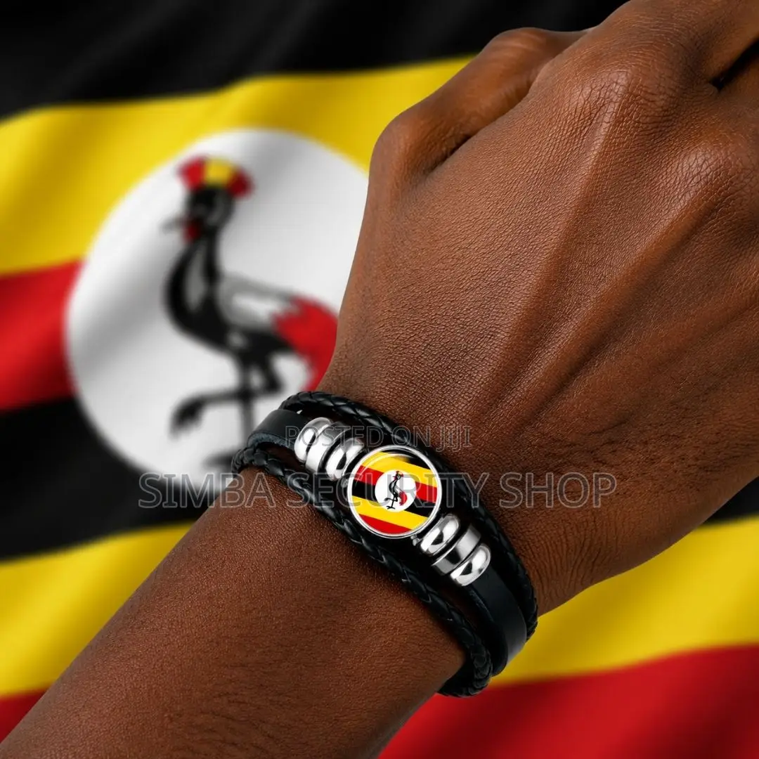 Ugandan Flag Bracelet Uganda Bangle Pride Fan Crane Visitor Gift Band