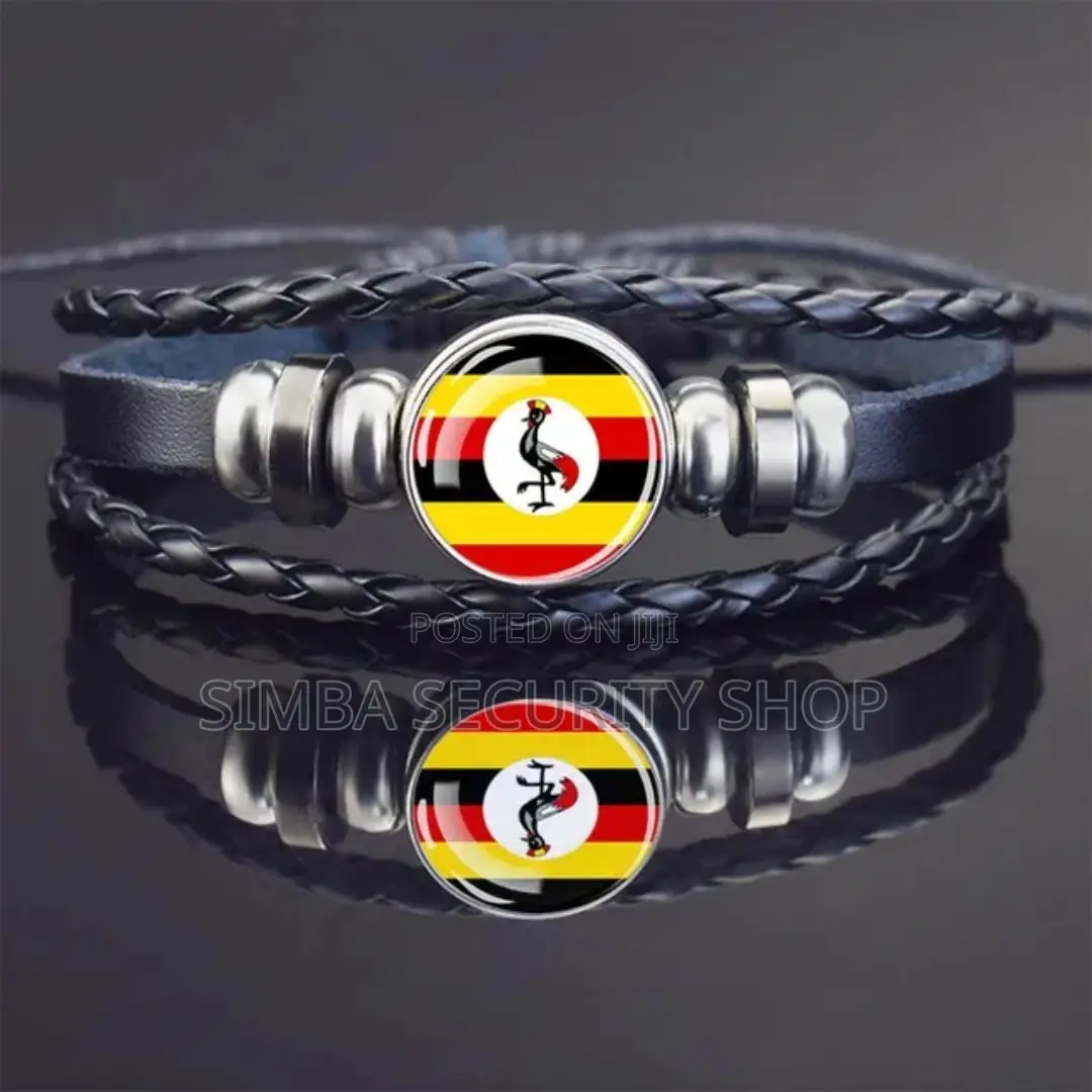 Ugandan Flag Bracelet Uganda Bangle Pride Fan Crane Visitor Gift Band