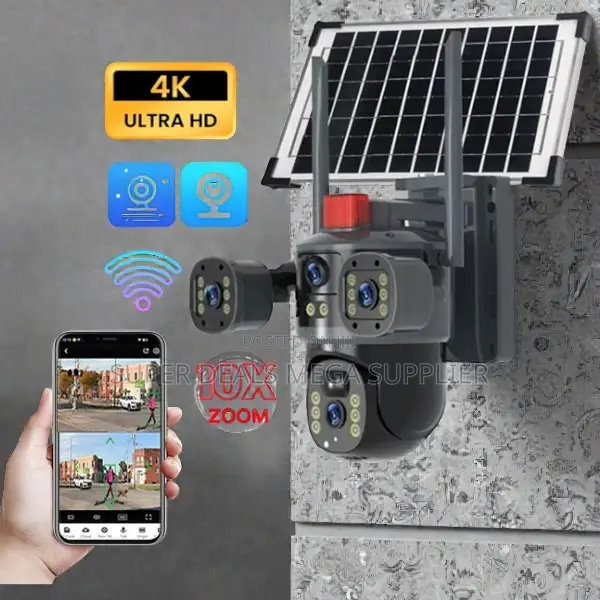 Full Color Night Vision 20MP 4G PTZ Dual Three Triple Lens SolarCamera
