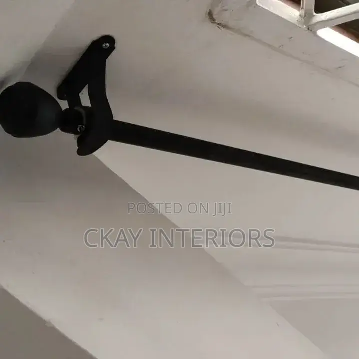 Black sIngle Rod for Window Curtains