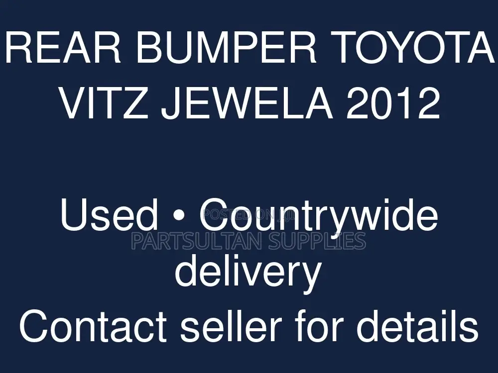 Rear Bumper Toyota Vitz Jewela 2012